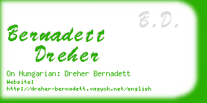 bernadett dreher business card